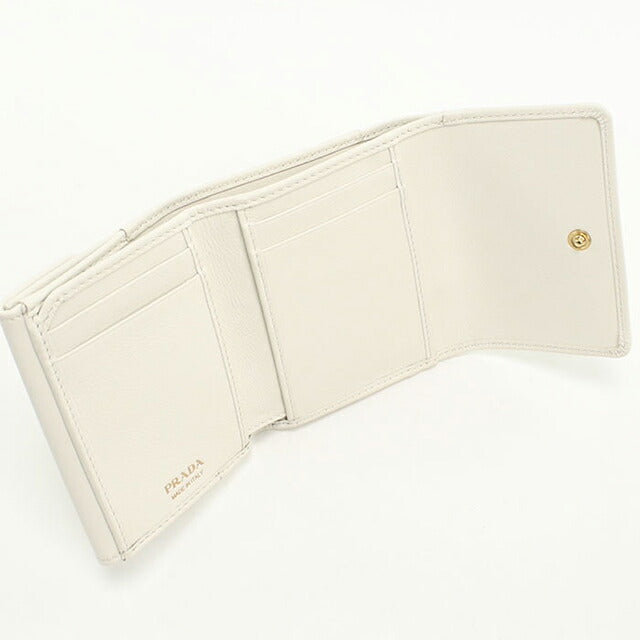 プラダ ソフトグレインレザー 1MH0432CYS F0009 三つ折り財布 PRADA - プラダ ソフトグレインレザー 1MH0432CYS F0009 三つ折り財布