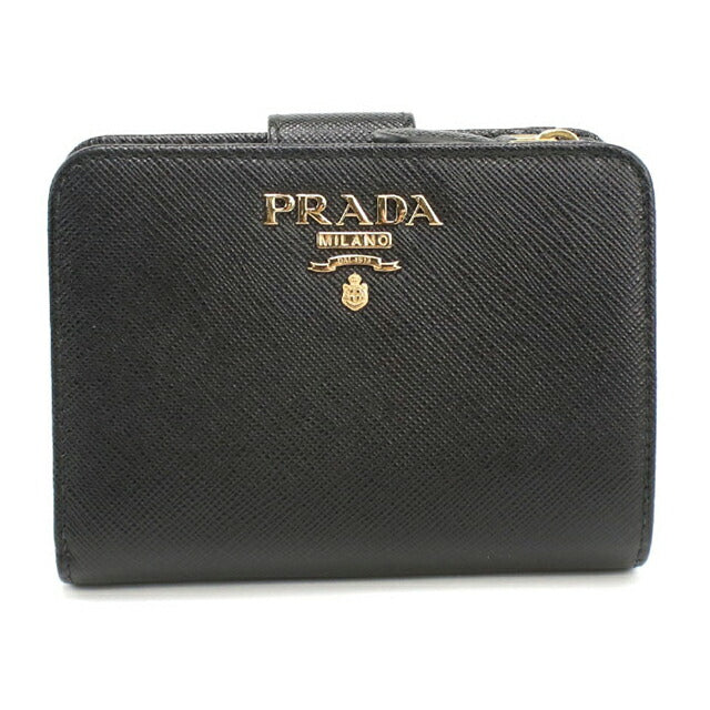 中古 プラダ 二つ折り財布 二折財布 レディース ブランド PRADA