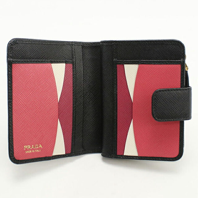 中古 プラダ 二つ折り財布 二折財布 レディース ブランド PRADA