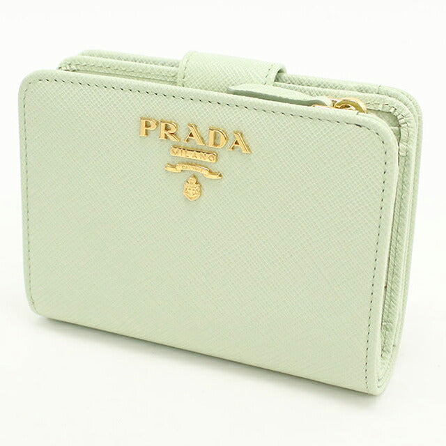 PRADA 二つ折り財布 オーストリッチレザー ミントグリーン オーストリッチ PRADA(プラダ) 財布・小物(レディース) - ブランド通販