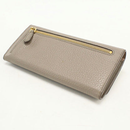 中古 プラダ 長財布二折 レディース ブランド PRADA レザー 1MH132 グレー USDPR111608011