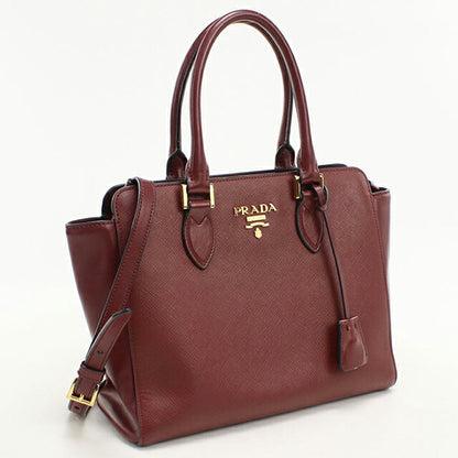 中古 プラダ トートバッグ レディース ブランド PRADA 2WAY 1BA113 ワインレッド USDPR111769011