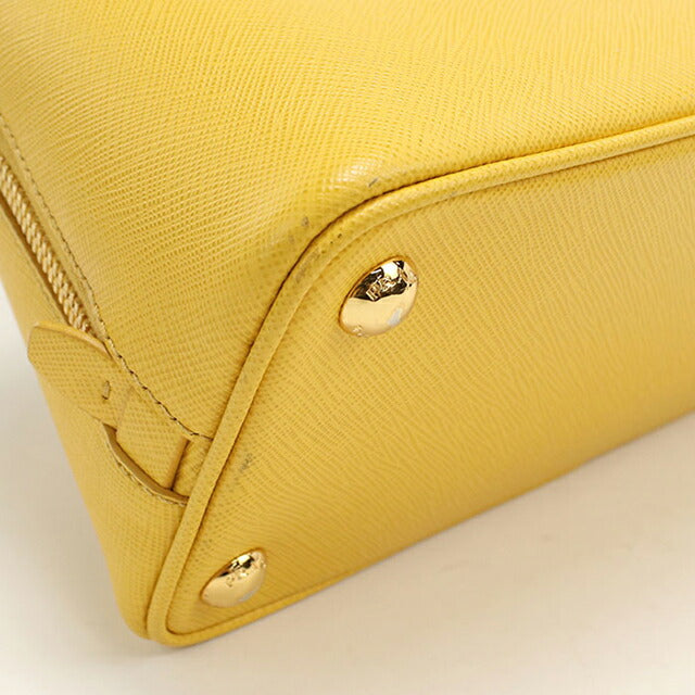 中古 プラダ ハンドバッグ レディース ブランド PRADA サフィアーノレザー ミニ バッグ レザー BL0838 イエロー USDPR111870011