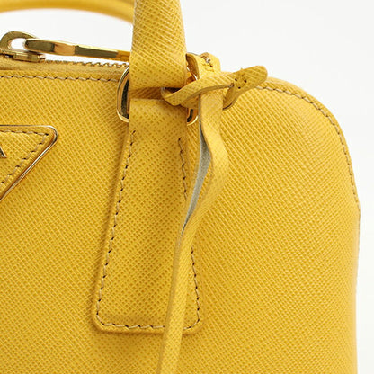 中古 プラダ ハンドバッグ レディース ブランド PRADA サフィアーノレザー ミニ バッグ レザー BL0838 イエロー USDPR111870011