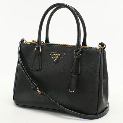 中古 プラダ トートバッグ レディース ブランド PRADA ガレリア ミディアムバッグ 1BA863 ブラック USDPR111933011