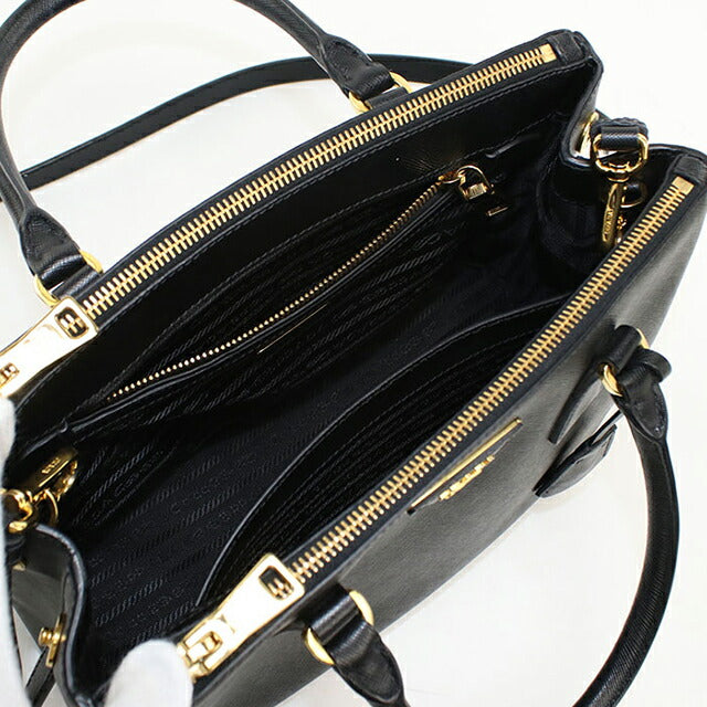 中古 プラダ トートバッグ レディース ブランド PRADA ガレリア ミディアムバッグ 1BA863 ブラック USDPR111933011
