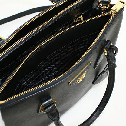 中古 プラダ トートバッグ レディース ブランド PRADA ガレリア ミディアムバッグ 1BA863 ブラック USDPR111933011