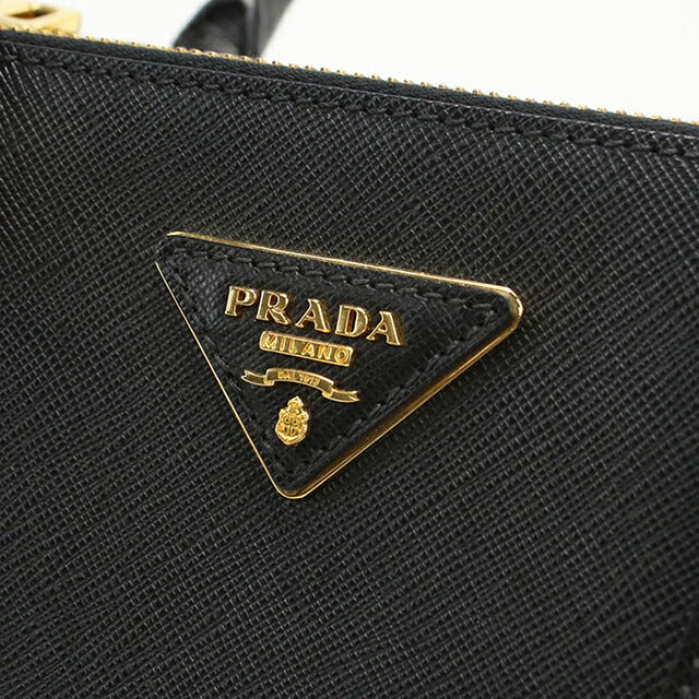 中古 プラダ トートバッグ レディース ブランド PRADA ガレリア ミディアムバッグ 1BA863 ブラック USDPR111933011