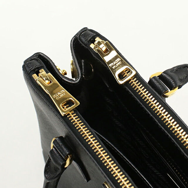 中古 プラダ トートバッグ レディース ブランド PRADA ガレリア ミディアムバッグ 1BA863 ブラック USDPR111933011