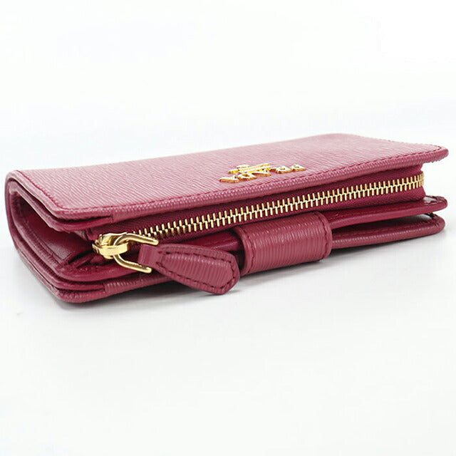 PRADA ヴィッテロムーブ ピンク　ベージュ　財布 中古 プラダ 二つ折り財布 二折財布 レディース ブランド PRADA ヴィッ