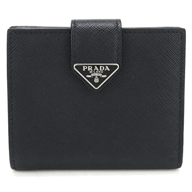 中古 プラダ 二つ折り財布 二折財布 メンズ ブランド PRADA