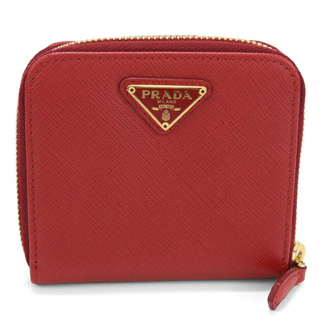 中古 プラダ 二つ折り財布 二折財布 レディース ブランド PRADA