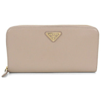 Used Prada long wallet round zipper ladies brand PRADA zip around long wallet beige USDPR112054011