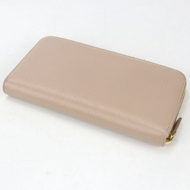 Used Prada long wallet round zipper ladies brand PRADA zip around long wallet beige USDPR112054011