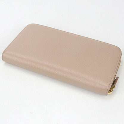 Used Prada long wallet round zipper ladies brand PRADA zip around long wallet beige USDPR112054011
