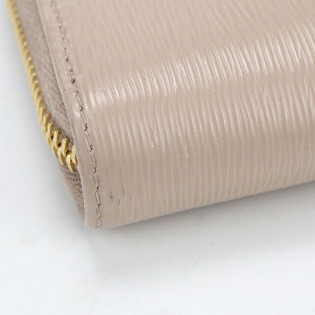 Used Prada long wallet round zipper ladies brand PRADA zip around long wallet beige USDPR112054011