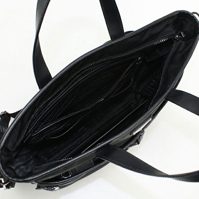 中古 プラダ トートバッグ メンズ ブランド PRADA Re-Nyron 2WAY 2VG860 ブラック USDPR112127011