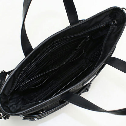 中古 プラダ トートバッグ メンズ ブランド PRADA Re-Nyron 2WAY 2VG860 ブラック USDPR112127011