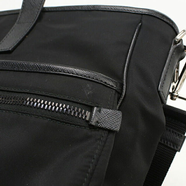 中古 プラダ トートバッグ メンズ ブランド PRADA Re-Nyron 2WAY 2VG860 ブラック USDPR112127011