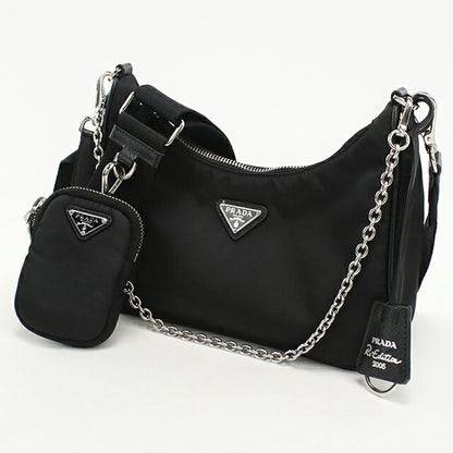中古 プラダ 斜め掛け ショルダーバッグ レディース ブランド PRADA 1BH058 ブラック USDPR112134011