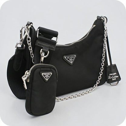 中古 プラダ 斜め掛け ショルダーバッグ レディース ブランド PRADA 1BH058 ブラック USDPR112134011