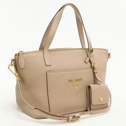 中古 プラダ ハンドバッグ レディース ブランド PRADA 2WAY レザー 1BA068 ベージュ USDPR112357011