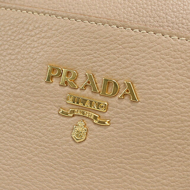 中古 プラダ ハンドバッグ レディース ブランド PRADA 2WAY レザー 1BA068 ベージュ USDPR112357011