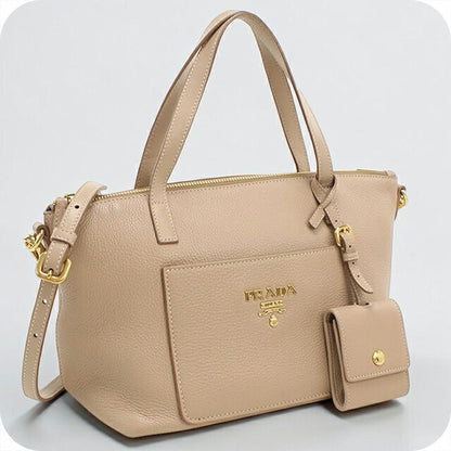 中古 プラダ ハンドバッグ レディース ブランド PRADA 2WAY レザー 1BA068 ベージュ USDPR112357011