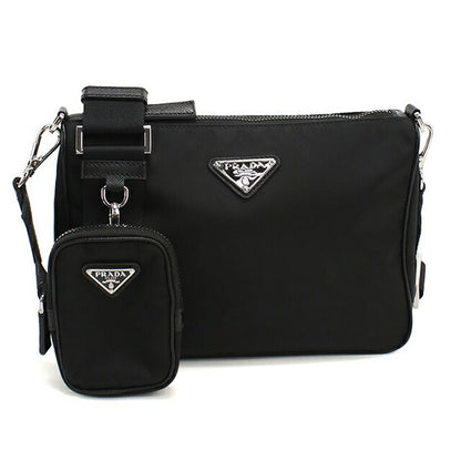 中古 プラダ 斜め掛け ショルダーバッグ メンズ ブランド PRADA 2VH113 ブラック USDPR112543011