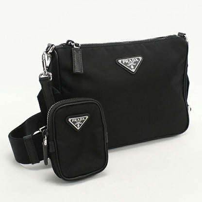 中古 プラダ 斜め掛け ショルダーバッグ メンズ ブランド PRADA 2VH113 ブラック USDPR112543011
