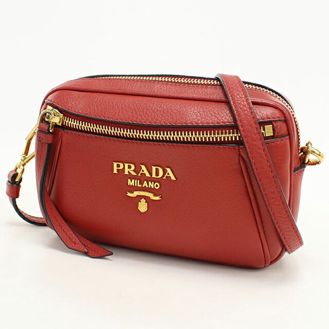 中古 プラダ ショルダーバッグ レディース ブランド PRADA 2WAY レザー 1BL006 レッド USDPR112545011