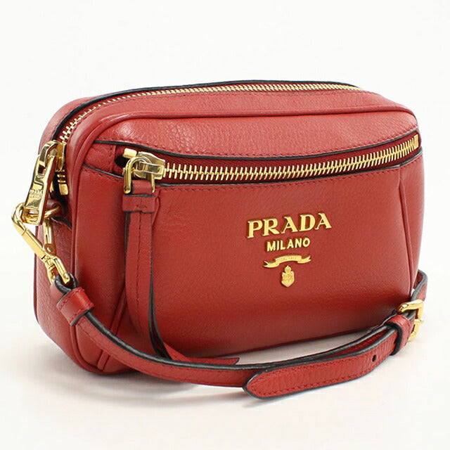 中古 プラダ ショルダーバッグ レディース ブランド PRADA 2WAY レザー 1BL006 レッド USDPR112545011