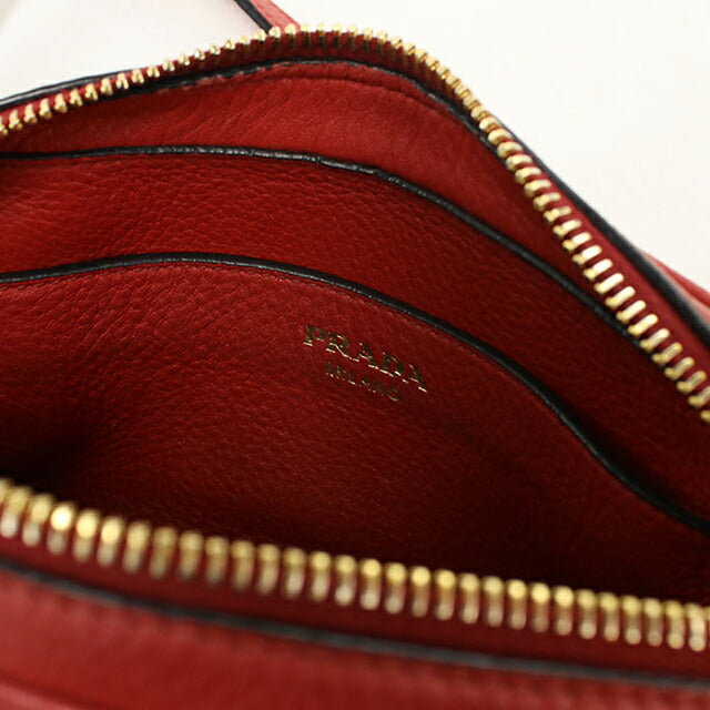 中古 プラダ ショルダーバッグ レディース ブランド PRADA 2WAY レザー 1BL006 レッド USDPR112545011