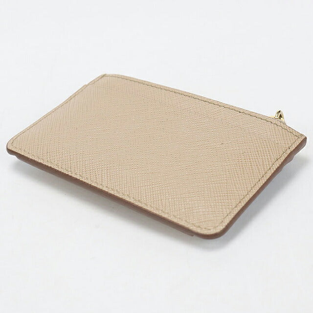 中古 プラダ 小銭入れ レディース ブランド PRADA トライアングルロゴ フラグメントケース レザー 1MC038 2DYG F0TYG ベージュ USDPR112612011
