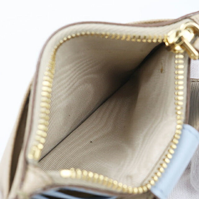中古 プラダ 小銭入れ レディース ブランド PRADA トライアングルロゴ フラグメントケース レザー 1MC038 2DYG F0TYG ベージュ USDPR112612011