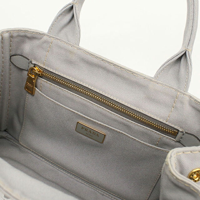 中古 プラダ トートバッグ レディース ブランド PRADA カナパ 2WAY 1BG439 グレー USDPR112683011