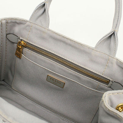 中古 プラダ トートバッグ レディース ブランド PRADA カナパ 2WAY 1BG439 グレー USDPR112683011