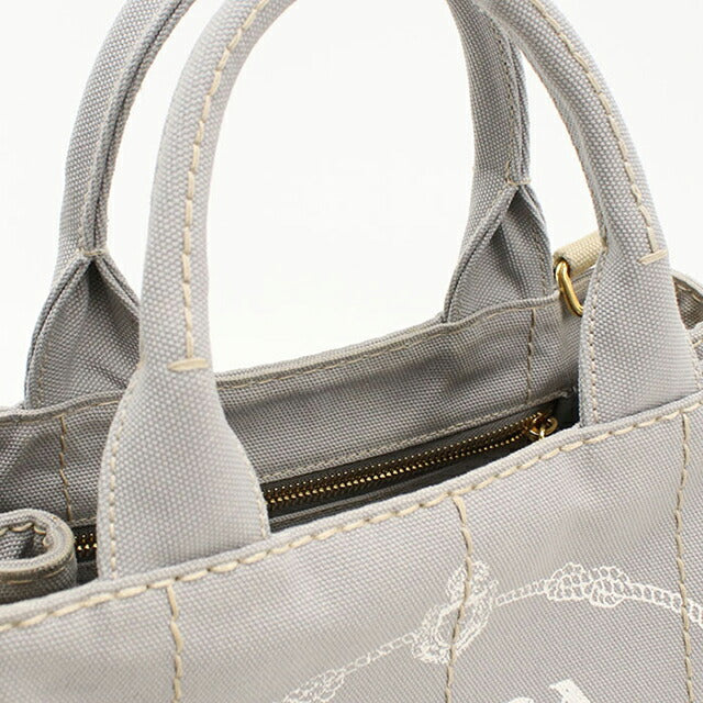 中古 プラダ トートバッグ レディース ブランド PRADA カナパ 2WAY 1BG439 グレー USDPR112683011