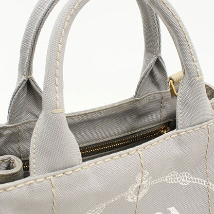 中古 プラダ トートバッグ レディース ブランド PRADA カナパ 2WAY 1BG439 グレー USDPR112683011