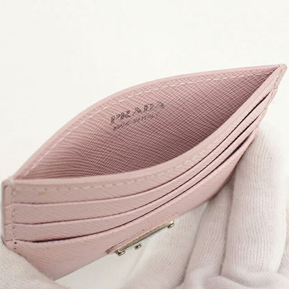 中古 プラダ カードケース レディース ブランド PRADA サフィアーノトライアングル カードホルダー レザー 1MC025 ピンク USDPR112897011