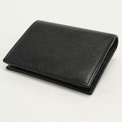 中古 プラダ 二つ折り財布 二折財布 レディース ブランド PRADA サフィアーノレザー レザー 1MV204_QWA_F0002 ブラック USDPR112900011