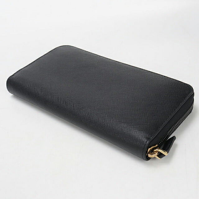 中古 プラダ 長財布ラウンドファスナー メンズ ブランド PRADA サフィアーノレザー ジップアラウンド レザー 2ML317 QME F0632 ブラック USDPR112948011