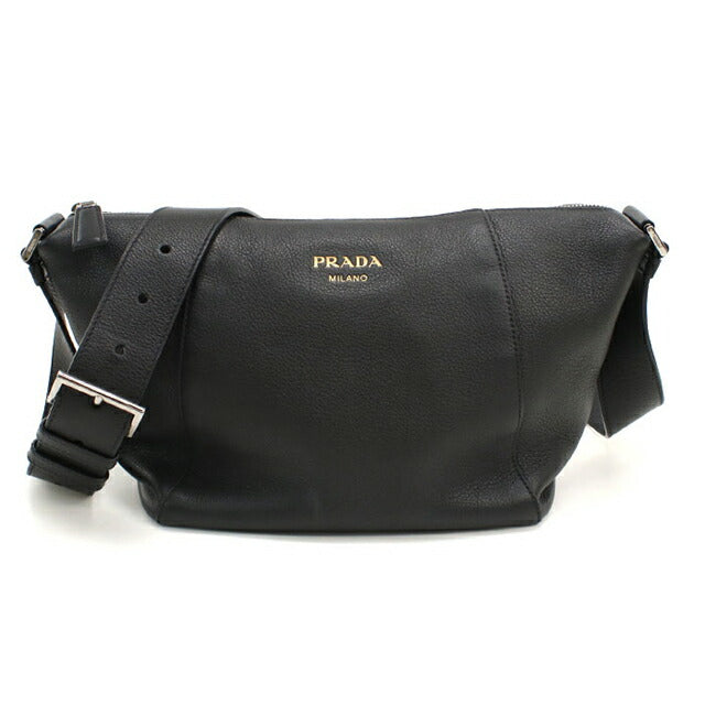 中古 プラダ 斜め掛け ショルダーバッグ メンズ ブランド PRADA 2VH178 2CYS F0002 ブラック USDPR112994011