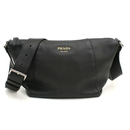 中古 プラダ 斜め掛け ショルダーバッグ メンズ ブランド PRADA 2VH178 2CYS F0002 ブラック USDPR112994011