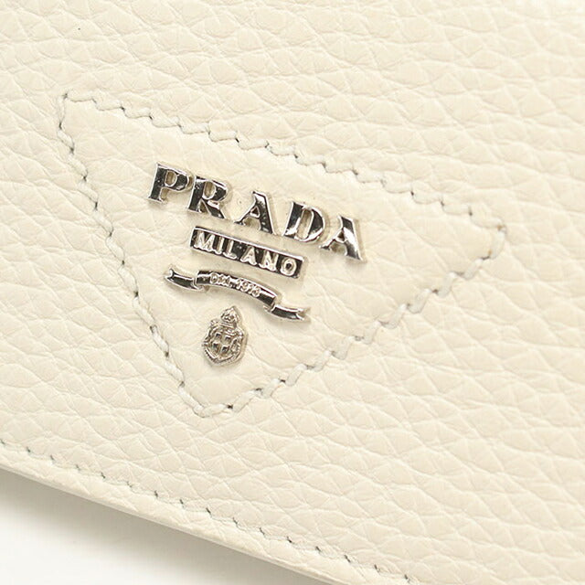 中古 プラダ 名刺入れ レディース ブランド PRADA レザー カードケース レザー 1MC110 ホワイト USDPR113059011