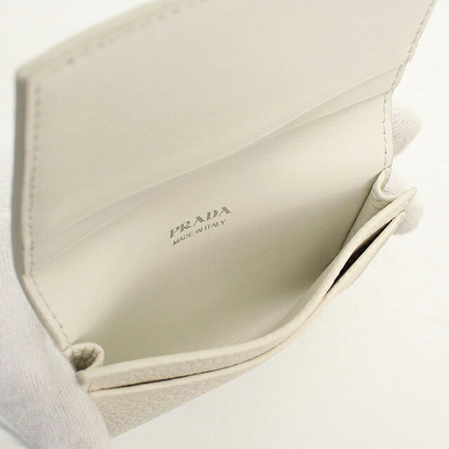 中古 プラダ 名刺入れ レディース ブランド PRADA レザー カードケース レザー 1MC110 ホワイト USDPR113059011