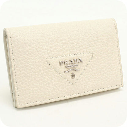 中古 プラダ 名刺入れ レディース ブランド PRADA レザー カードケース レザー 1MC110 ホワイト USDPR113059011