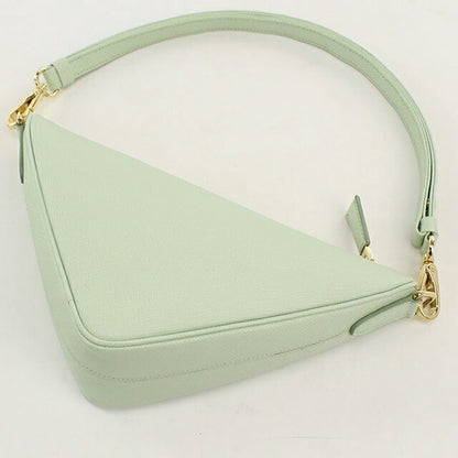 中古 プラダ ショルダーバッグ レディース ブランド PRADA トライアングルバッグ 2WAY レザー グリーン USDPR113085011