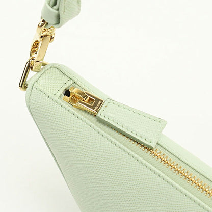 中古 プラダ ショルダーバッグ レディース ブランド PRADA トライアングルバッグ 2WAY レザー グリーン USDPR113085011