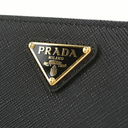 中古 プラダ 二つ折り財布 二折財布 レディース ブランド PRADA レザー ブラック USDPR113090011